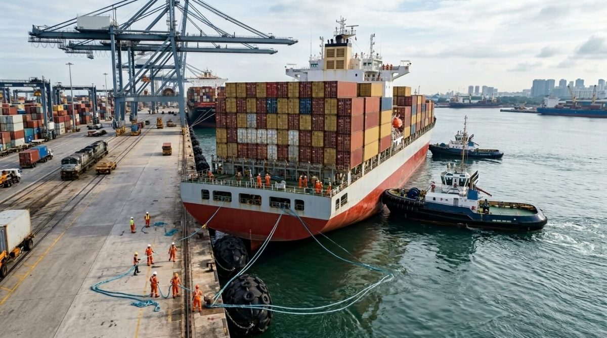 vessel berthing shipping